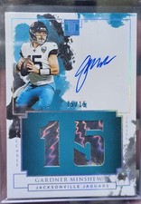 2020 Panini Impeccable Gardner Minshew II Jersey Number On-Card Auto  15/15