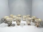 11 International Sterling Silver And Porcelain Lenox Demi Tasse Cups 360 Dwt