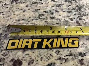 Authentic DIRT KING FABRICATION STICKER BLACK AND GOLD 5"X1/2" - Foto 1 di 1