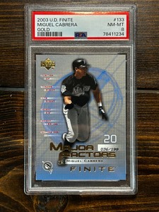 2003 Upper Deck Ud Finite Miguel Cabrera #/199 GOLD PSA 8 RARE