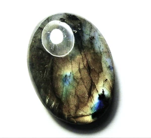 46.62cts NICE LABRADORITE CABOCHON 30.5 x 22 x 8 mm MADAGASCAR # 420 - Picture 1 of 2