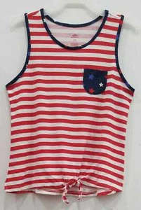 Way To Celebrate Junior's Patriotic Tie Tank Multi Size XL/XG(14-16)(G-19) - Picture 1 of 3
