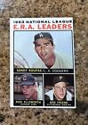 1964 Topps Baseball 1963 National League E.R.A. Leaders Original Owner ￼