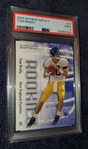 2000 TOM BRADY NFL Skybox Impact ROOKIE Card #27 PSA 9 Mint New England PATRIOTS - Picture 1 of 5