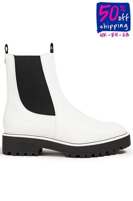 RRP €178 SAM EDELMAN Leather Chelsea Boots US6 UK3 EU36 Lug Sole - Изображение 1 из 4