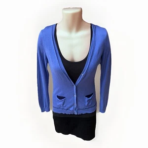 New York & Co Perrywinkle Blue Cardigan Sweater Women’s Size M New NWT - Picture 1 of 5