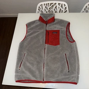 Men's Patagonia Retro X Fleece Jacket Vest Size XL Gray  Sherpa Fleece - Picture 1 of 5