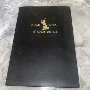 Road Atlas Of GB John Bartholomew and Son Hardback Black Leatherbound Style 1970 - Picture 1 of 3