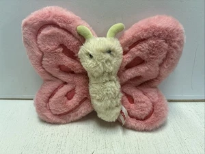Peluche Aurora 9” Farfalla Peluche Giocattolo Rosa Tan Alto 7” - Foto 1 di 4