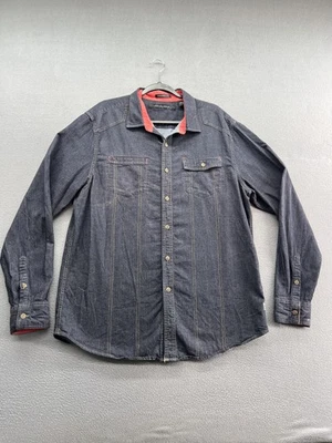 Sean John Shirt Mens 2XL Blue Denim Button Up Tailored Fit Long Sleeve Casual - Image 1 of 4