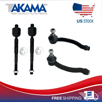 ⭐4pcs⭐Front Inner + Outer Tie Rod Ends For 2007-2013 Acura MDX - Image 1 of 4