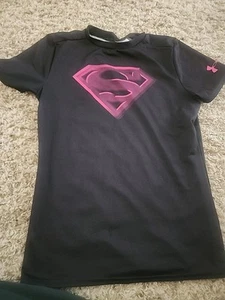 Under Armour Superman Logo Compression YOUTH Gr. XL Heat Gear DC Comic black - Bild 1 von 4