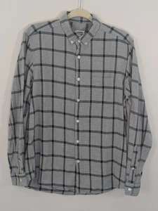 Steven Alan Shirt Mens Sz M Button Up Gray Plaid Pocket Flannel Made USA Light - Picture 1 of 11