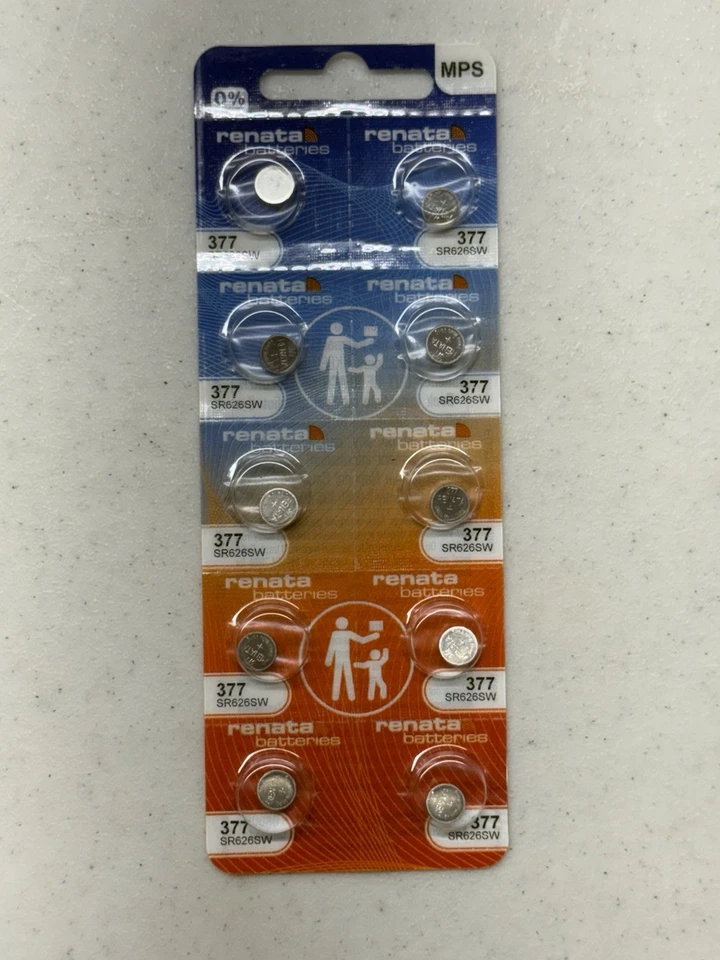 10 PACK RENATA 377 SR626SW SILVER 1.55V EXP 01/2028 FRESH FREE SHIPPING USA - Image 1 of 1