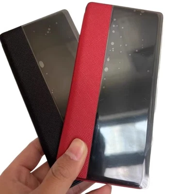 Original Genuine Leather Smart View Flip Case Cover For Huawei Mate30 RS Porsche - Image 1 of 4