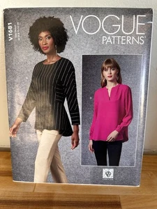 Vogue V1681 Size 6-14 Women's Top, Dolman Sleeves, Anne Klein, Uncut, F/F - Picture 1 of 3