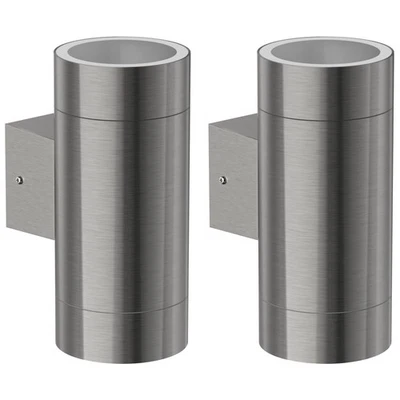 Wandleuchte BIDO außen Aluminium schwarz matt Up & Downlight + 2 LED Lampen je - Bild 1 von 4