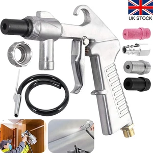 Sand Blasting Gun Sandblaster + 4 Ceramic Nozzles Kit for Sandblasting Polishing - Picture 1 of 9