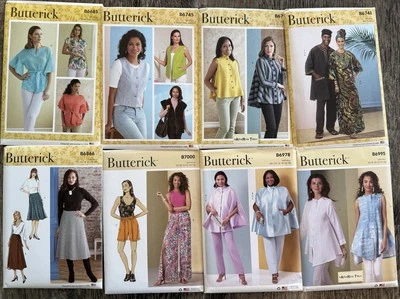 Sewing Patterns Lot of 8 | Size US 8- 24 Butterick Dresses Pants Blouse African - Image 1 of 4