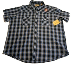 Camisa occidental grande y alta Wrangler Easy Care WashWear Pearl Snap nueva con etiquetas Ombre 3XL - Imagen 1 de 9