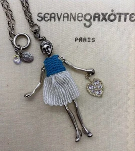 Servane Gaxotte Paris Girl Doll Pendant Necklace Handmade Rare One of a Kind - Picture 1 of 5