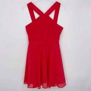 LULU’S The Way You Look Tonight Halter Skater Mini Dress Womens Small - Picture 1 of 13