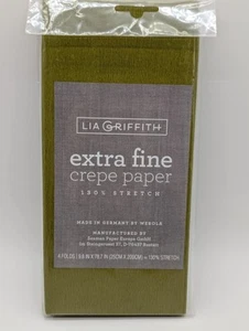 Lia Griffith Extra Fine Crepe Paper 4 Folds 9.8"X78.7" Color-Cypress - Picture 1 of 3