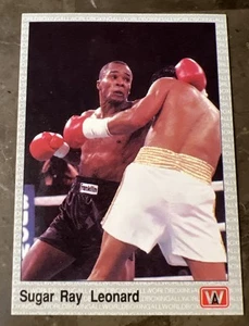 Boxe 1991 SUGAR RAY LEONARD #24 AW Sports Card HOF LEGEND Vintage NM-MT ❤️ 💪 - Foto 1 di 2