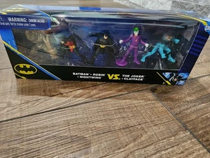 DC Batman, Robin + Nightwing vs. Joker & Clayface 2.5" Figurines (2021) - NEW!!! - Picture 1 of 3