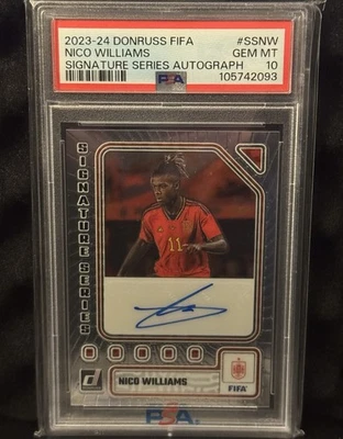 Donruss FIFA Nico Williams Signature Series 2023-24 automático #SSNW PSA 10 Foto 1 de 2