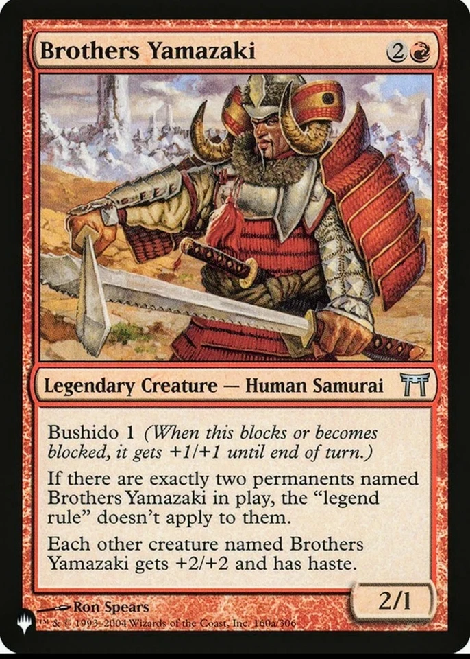 X 1 Brothers Yamazaki NM Champions of Kamigawa 160 MTG Magic The Gathering - Image 1 of 1