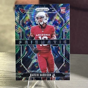 2024 Panini Prizm - Prizmatic Marvin Harrison Jr. #12 Green Wave Prizm (RC) - Picture 1 of 2
