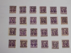 U S Coll'n of (24) used Diff't cities PRECANCEL DEFIN-9-3-3 C WASHINGTON - Picture 1 of 2