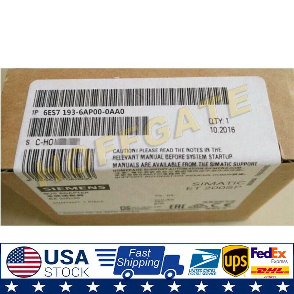 New Siemens 6ES7 193-6AP00-0AA0 6ES7193-6AP00-0AA0 SIMATIC ET 200SP - Image 1 of 1