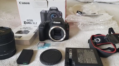 Canon EOS Rebel SL2 DSLR Kit w/ 18–55mm IS STM Lens – Mint Open Box + 64GB SD - Image 1 of 4