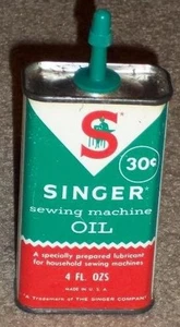 LATTINA DI LATTA OLIO MACCHINA DA CUCIRE SINGER VINTAGE, PER LO PIÙ COMPLETA - Foto 1 di 5