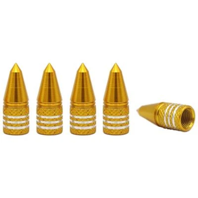5 Stück YOU.S Ventilkappen Ventil Kappe Spike in Gold für Auto PKW LKW Motorrad - Bild 1 von 2