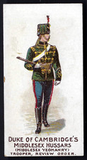 WOODS (W H & J) - VOLUNTEERS & YEOMANRY - DUKE OF CAMBRIDGE'S MIDDLESEX HUSSARS
