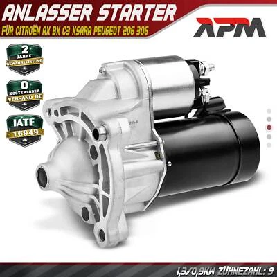 Motor De Arranque Citroën AX BX Berlingo C2 C3 Xsara Peugeot 206 306 1.1 1.4L - Imagen 1 de 4