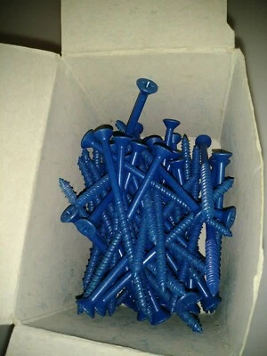 Tapcon concrete Anchors Blue screws Phillips Flat Head (60)  - Image 1 of 3