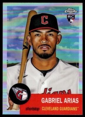 2022 TOPPS CHROME PLATINUM REFRACTOR Gabriel Arias Cleveland Guardians #99 - Image 1 of 2