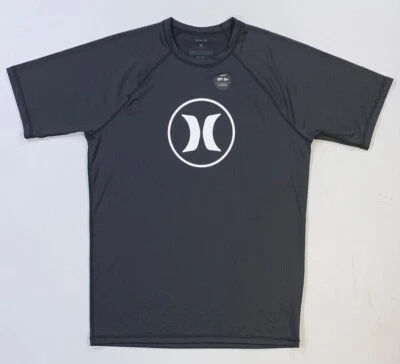 Camisa de surf de natación de manga corta de peso medio Hurley UPF 50+ para hombre NUEVA Foto 1 de 2