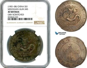 AK535, China, Szechuan, 1 Dollar ND (1901-08), L&M-345, Silver, NGC XF Details - Picture 1 of 1