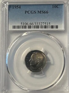 1954 Roosevelt Dime MS66 - Picture 1 of 2