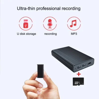 Mini Spy Hidden Voice Activated Recorder Digital Audio Magnetic Dictaphone 32GB - Image 1 of 4