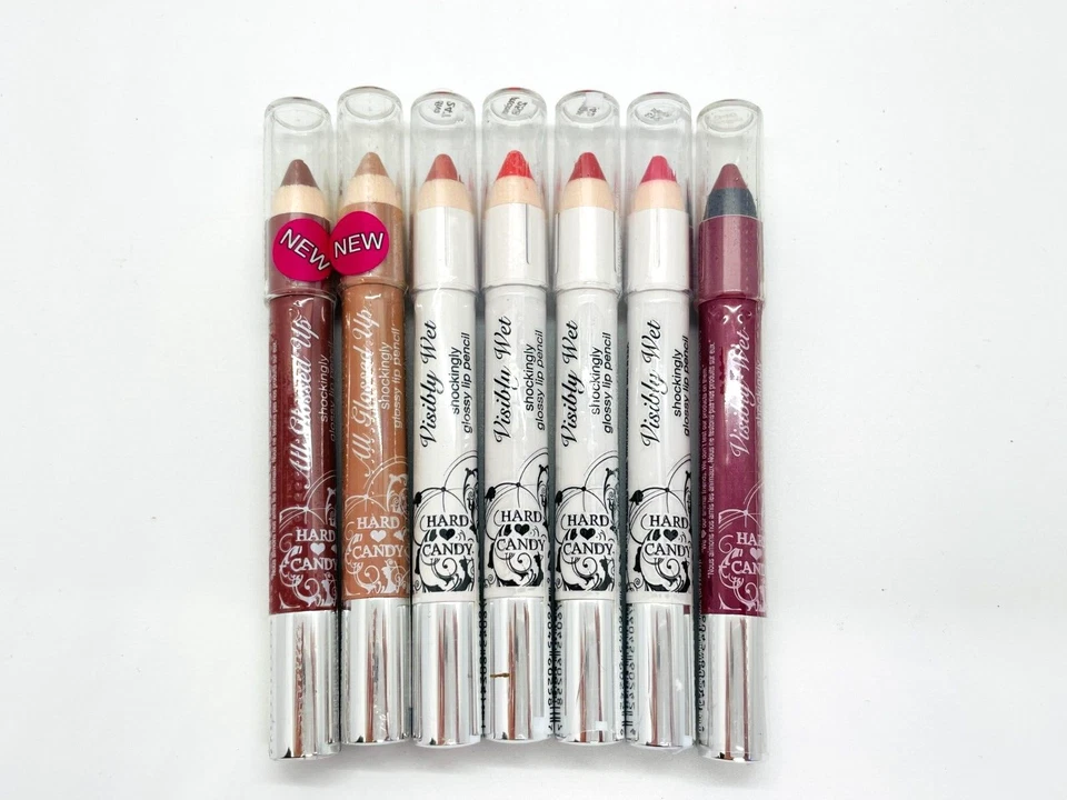 Lot of 7 ~ Hard Candy VISIBLY WET & ALL GLOSSED UP Glossy Lip Pencils  Sealed! - Image 1 of 1
