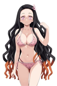 Nezuko Demon Slayer Waifu Weatherproof Anime Sticker 6" Car Decal - Picture 1 of 1