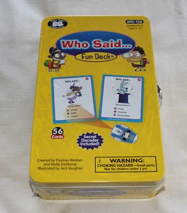 Super Duper Publications FD138 - Who Said... Fun Deck Cards Secret Decoder - Picture 1 of 2