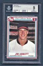 1990 Post Jim Abbott Angels #13 Rookie BGS 9 #0008998451