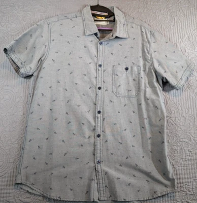Free Planet Shirt Men's XL Gray Short Sleeves Front Pockets Casual Outdoor Logo - Image 1 of 4